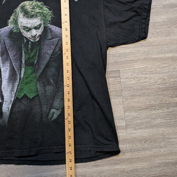 Vintage The Dark Knight Batman Mens XL Joker Serious Movie T Shirt Black Graphic - Picture 9 of 9